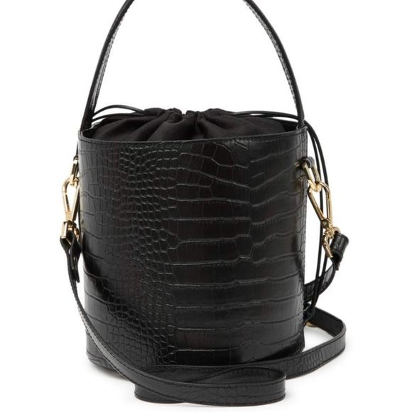 Persaman N.Y. Croc-Embossed Leather Bucket Bag - Picture 2 of 4